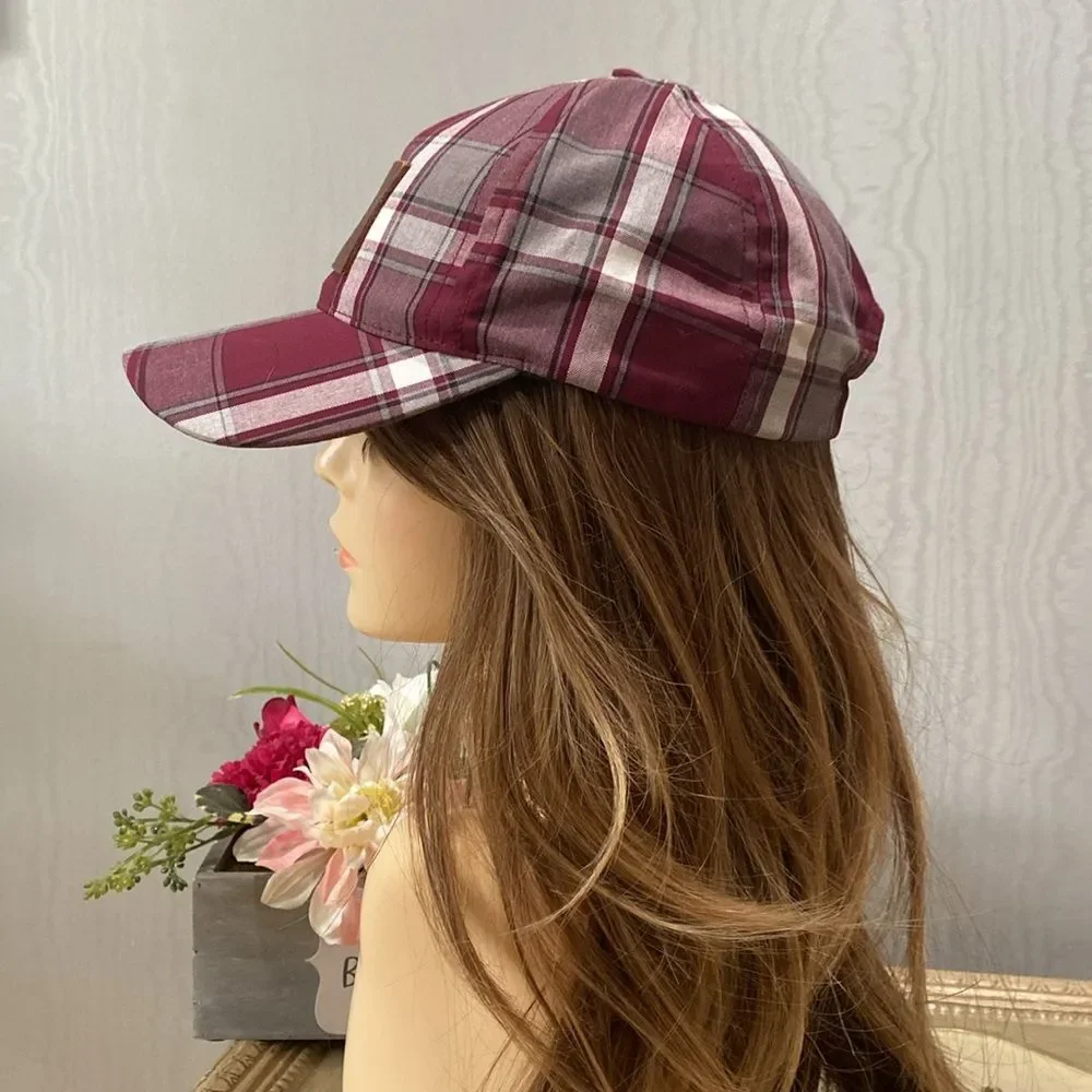 Love Your Melon Plaid Preppy Adjustable Strap Back Cap